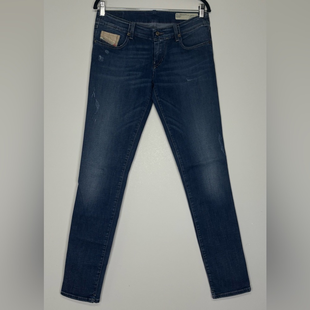 Diesel Gruppe Super Slim Skinny Jeans Low Waist Medium Wash Denim Size 29